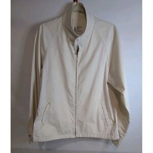 Vintage London Fog Windbreaker Golf Jacket Sz 44 Long or L/XL Cream Made In USA